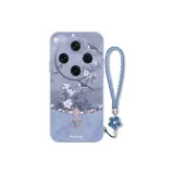 Lavender Gray-DW Flower and Bird Butterfly Chain Gray+Floral Bracelet
