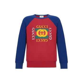 GUCCI Cotton Jersey Sweatshirt With GUCCI Logo