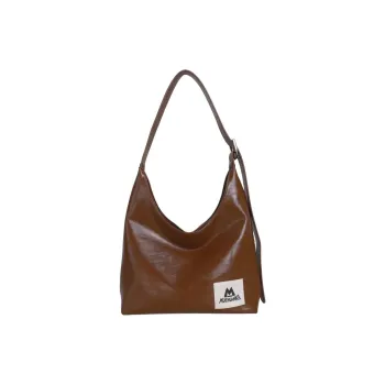 Kikawa Card Synthetic Leather Tote Bag, Shopping Bag, Crossbody Bag, Shoulder Bag Medium Size Women's Licorice Brown