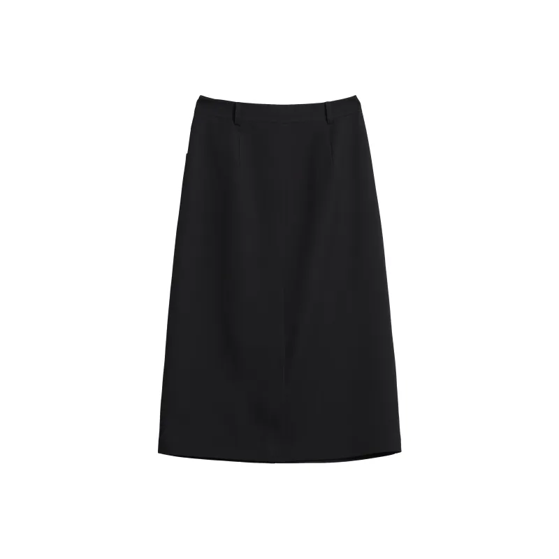 Mambe Casual Long Skirts Women's Black-1