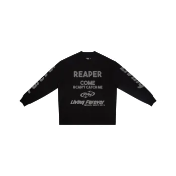 P.M.W Straight Long Sleeved T Shirt Men's Black