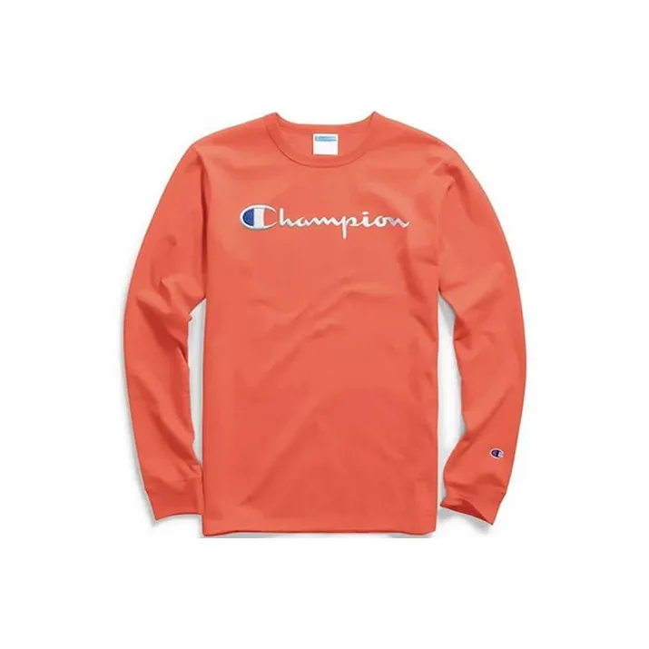 Champion Long Sleeved T Shirt US Version Men's Orange Red-0