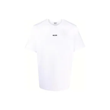 MSGM Logo Printed Crewneck T Shirt