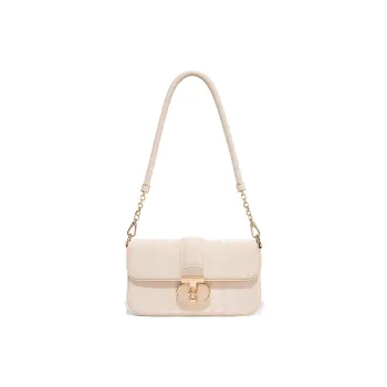 CLEVER& KETCH PU Shoulder Bag Women's Ecru/Pink