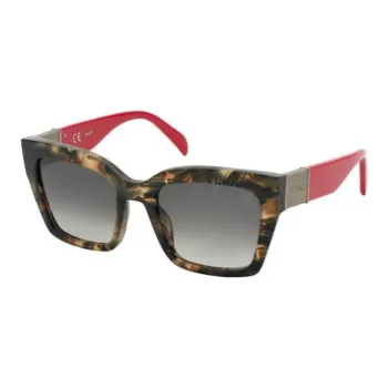 TAOSIXIONG Plastic Rectangular Sunglasses Women's Tortoiseshell