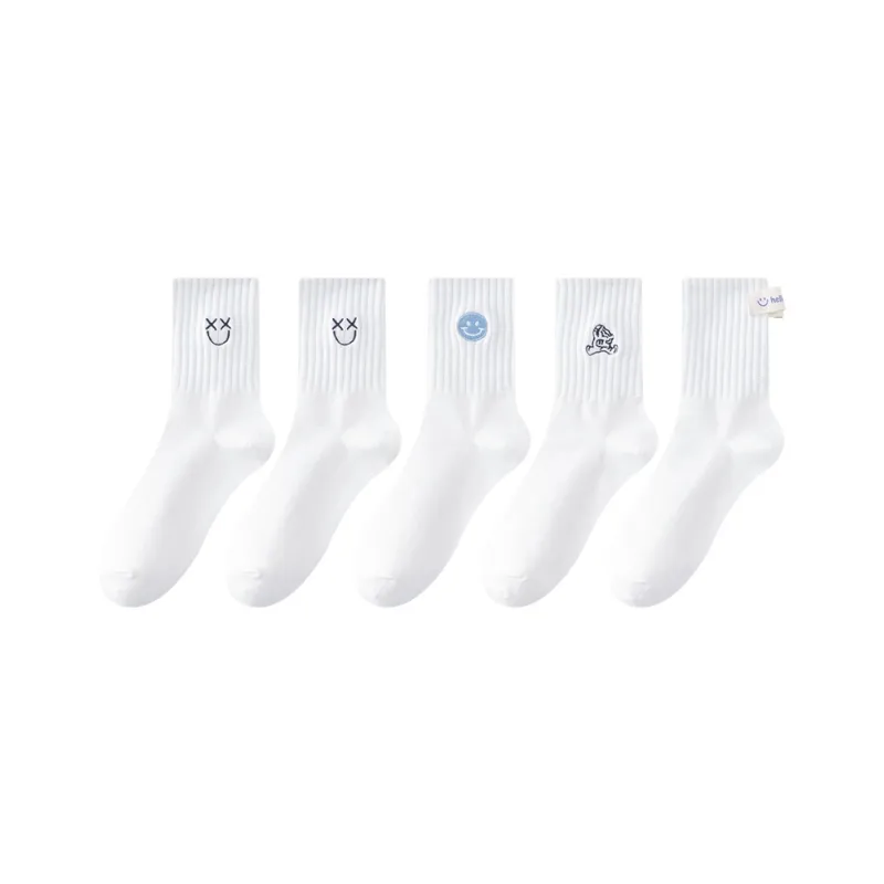 MIIOW Mid Calf Socks Unisex 5 Pack-18