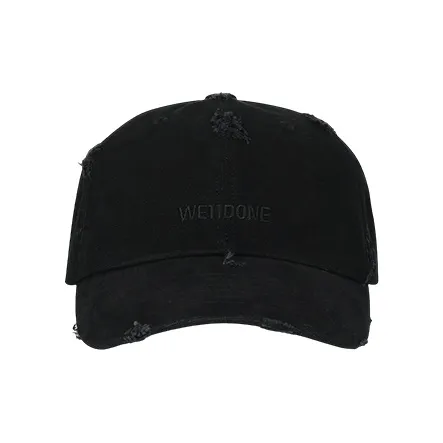 WE11DONE Distressed Baseball Cap-0