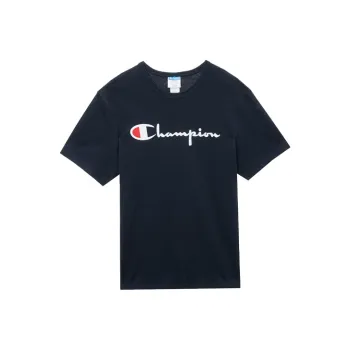 Champion Short Sleeved T Shirt US Version Unisex Navy Blue
