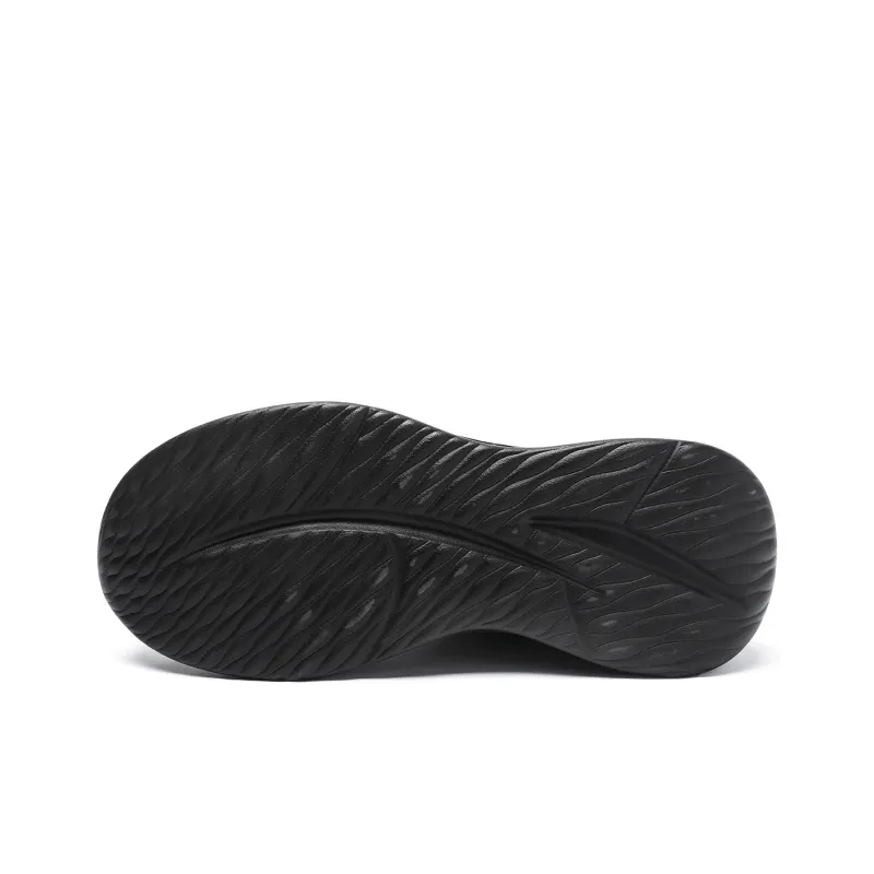 Mulinsen Travel Shoes Abrasion Resistant, Breathable, Lightweight Low Top Casual Shoes Men's Black-4