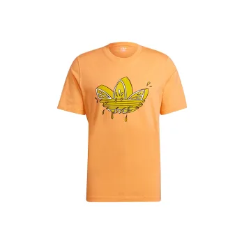 Adidas Originals Lemon Trefoil Tee T Shirts Men Orange