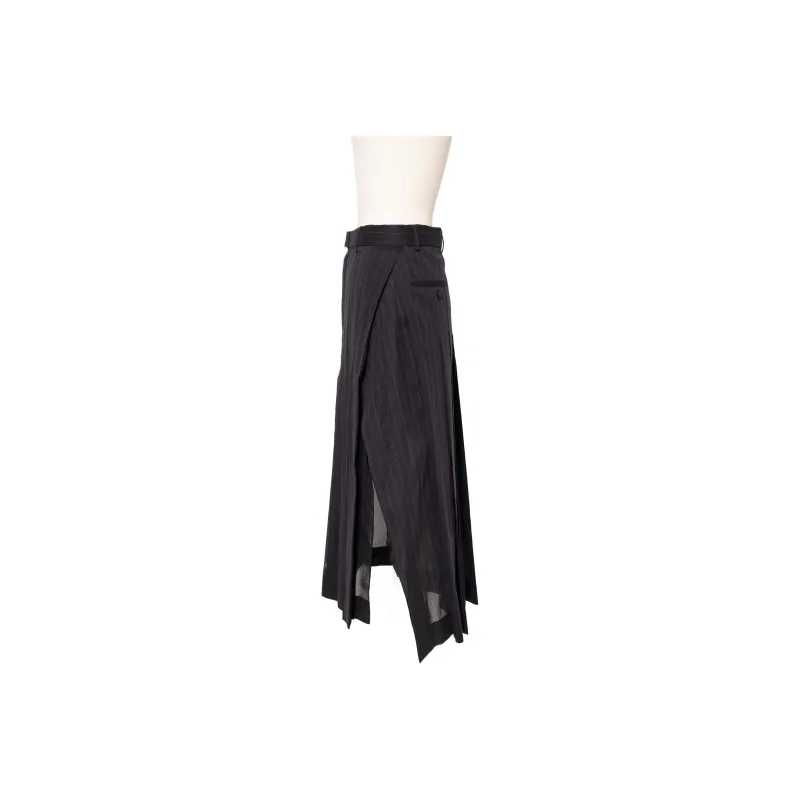 Sacai Pinstriped Midi Skirt-2