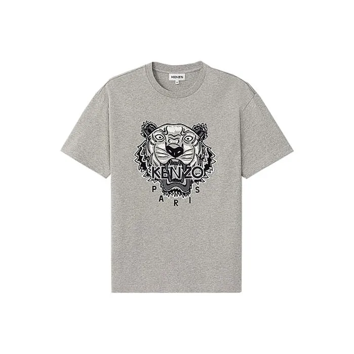 KENZO Classic Tiger Head T Shirt Men's Gray-0