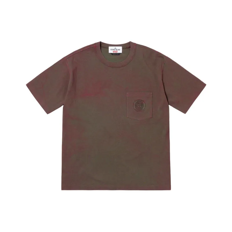 Supreme X Stone Island Pocket T Shirt-0