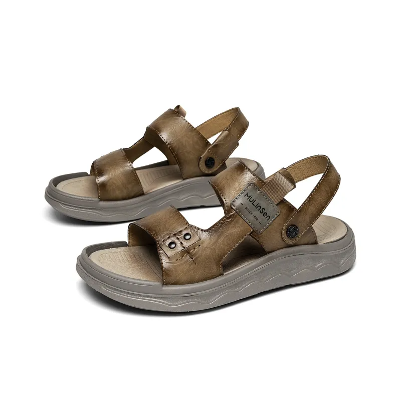 Mulinsen Beach Sandals Men Black/Khaki/Dark Brown-13