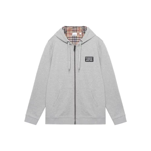 Burberry Cotton Blend Zip Hoodie