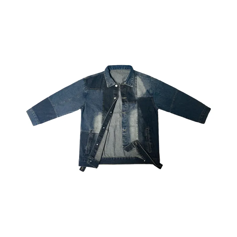 HOKLV Denim Jackets Unisex Blue-0