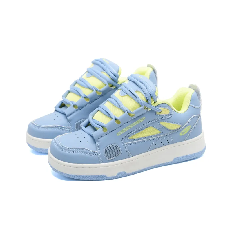 KAAVER OTTO Cushioned Wear Resistant Lightweight Breathable Skateboard Shoes Unisex Blue Yellow-1