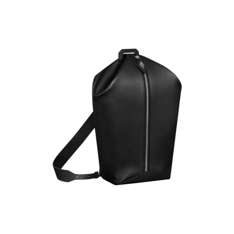 CARTIER Textured Calfskin Crossbody Sling Bag Unisex Black-0