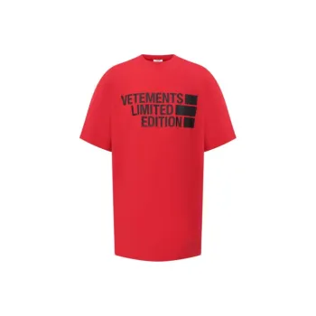 Vetements T-Shirts Unisex Red