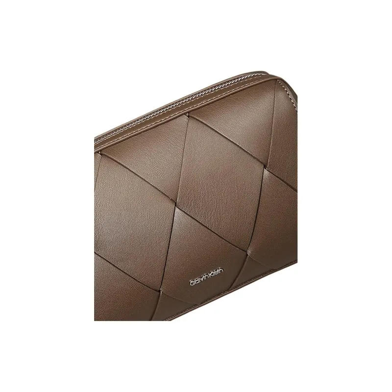 CALVIN KLEIN Polyurethane Handbag Shoulder Bag Crossbody Bag Regular Women's Brown-2