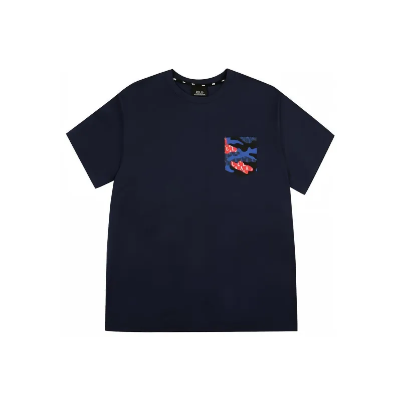 MLB Old Flower T Shirts Unisex Navy Blue-0