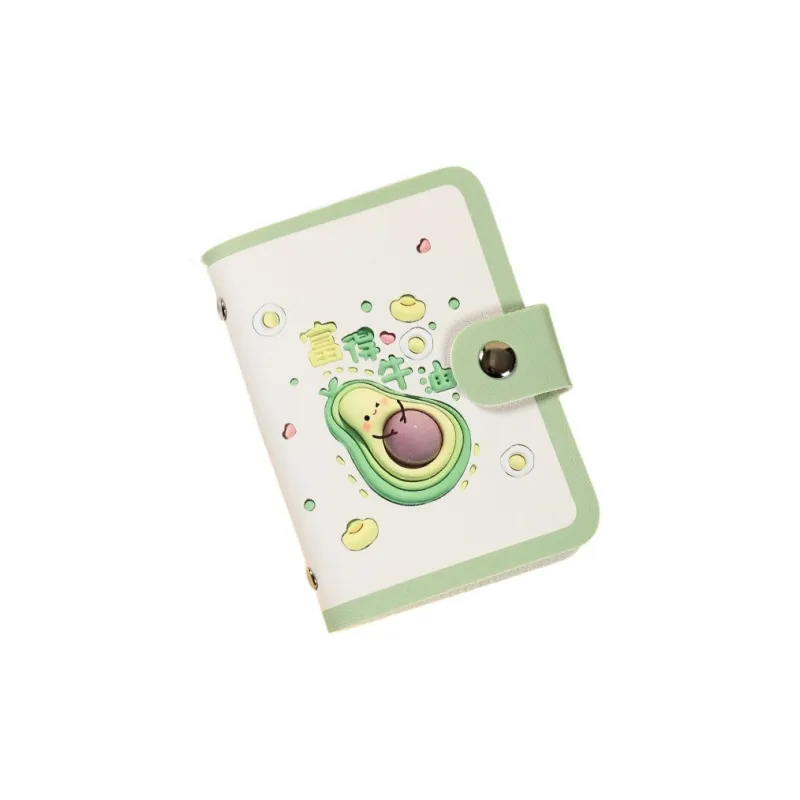 OUZIHUANG PU Card Holder Women's Rich In Butter\Wishful Orange\Cherry Full Of Possibilities\Berry Pressed With Pear-2