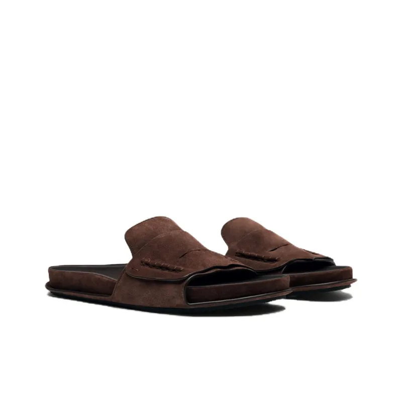 Jacquemus Rubber Sole Odor Resistant Slide Slippers Men's Coffee-2