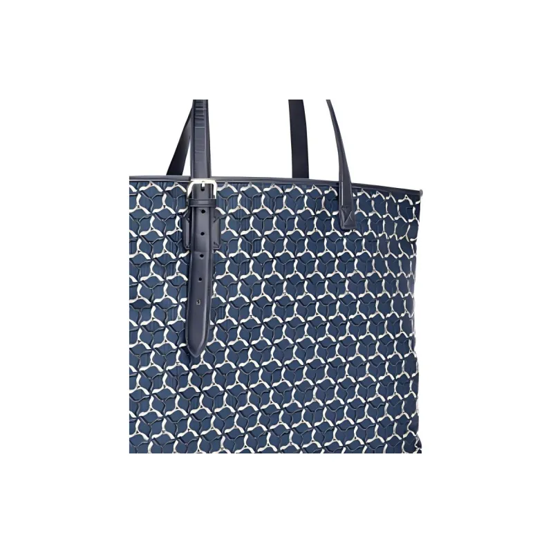 LI-NING 1990 Cow Leather Tote Bag Shopping Bag Shoulder Bag Handbag Regular Women's Blue-1