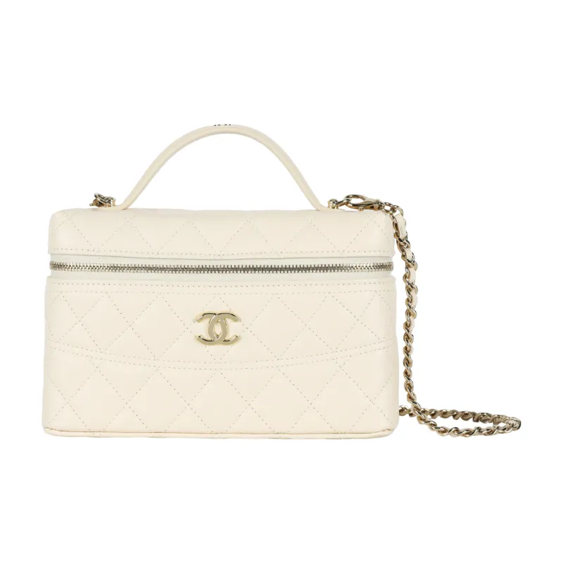 CHANEL Leather Shoulder Bag, Crossbody Bag, Handbag Women's Beige-0
