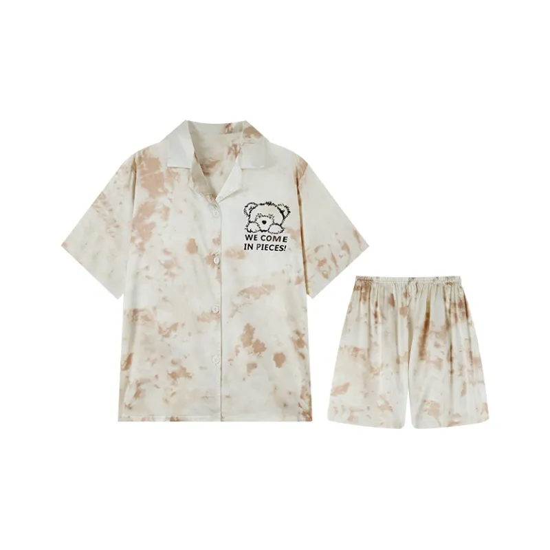 Qiao Ni Tong Pajama Set Men's Yellow Bear-0