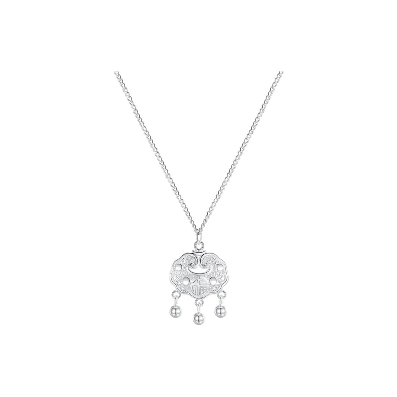 Heart Grass 999 Fine Silver Sterling Silver Necklaces Women's-0