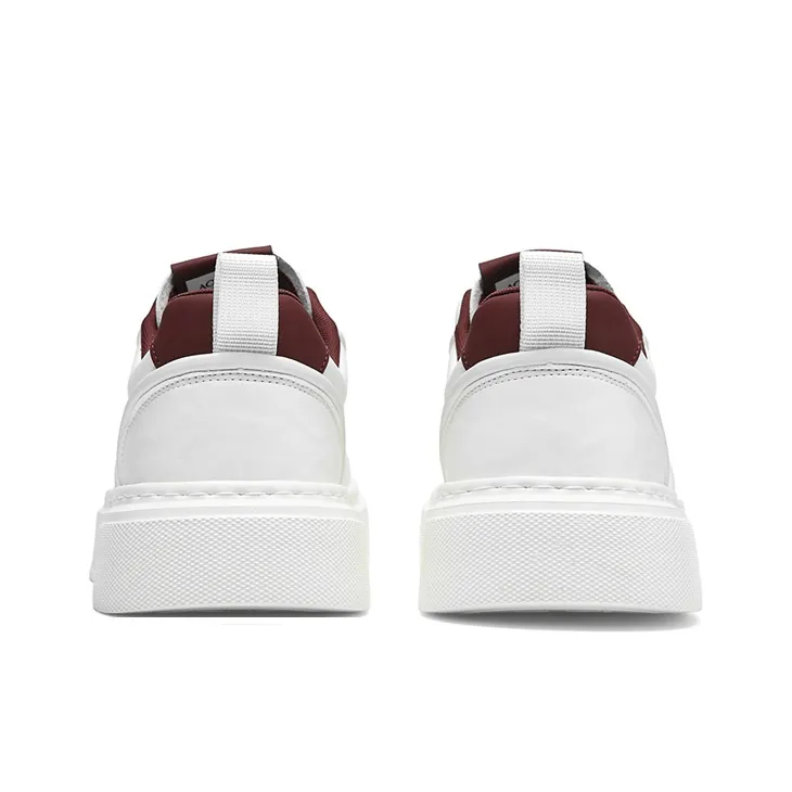 AOKANG Air Force One Series Skateboard Shoes Men Low Top White Red, Beige Brown-4