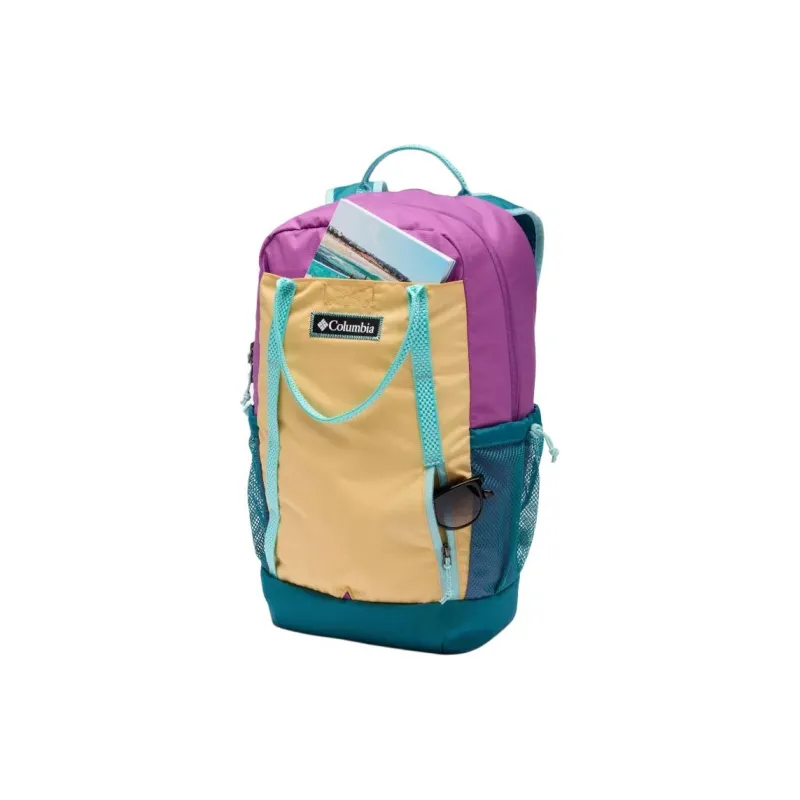 Columbia Polyester Backpack Unisex Yellow & Purple-1