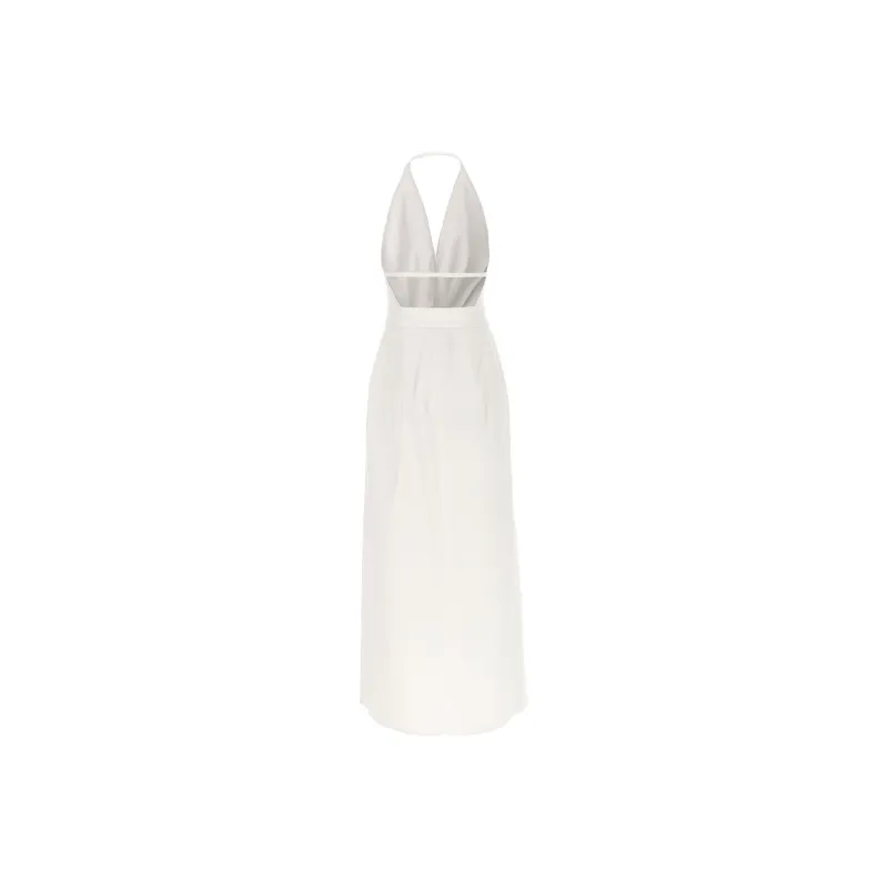 MaxMara Ancona V Neck Belted Sleeveless Dress-1