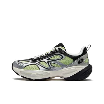 FILA FUSION Anti Slip Wear Resistant Low Top Casual Running Shoes Men's Green Silver