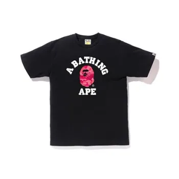 A BATHING APE Fire Camo College Tee