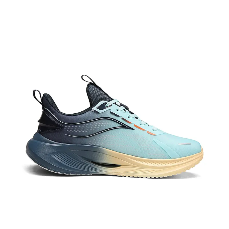 Warrior Breathable Lightweight Low Top Casual Training Long Distance Running Shoes Men's Cyan/Black/Yellow-1