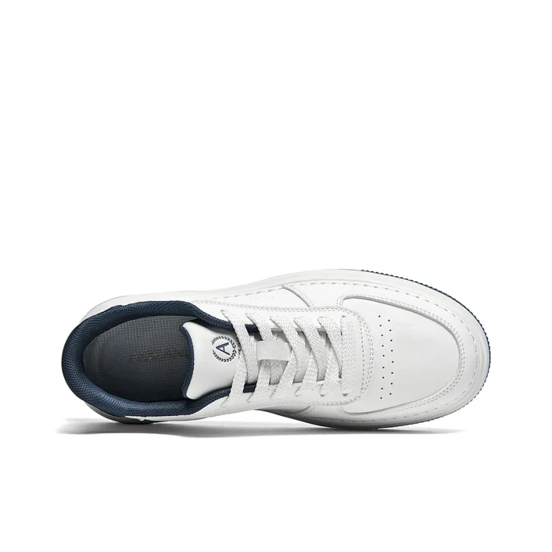 AOKANG Air Force One Series Low Top Skateboard Shoes Men's White Blue-4