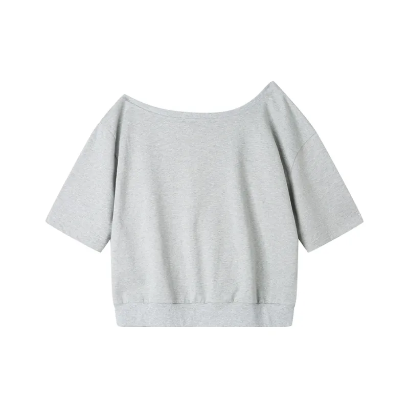 ANDREA MARTIN Drop Shoulder Sleeve T Shirt Women's-1
