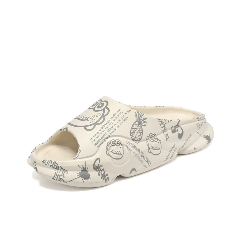 NANJIREN EVA Graffiti Slip Resistant Abrasion Resistant Cushioning Slide Slippers Men's-1