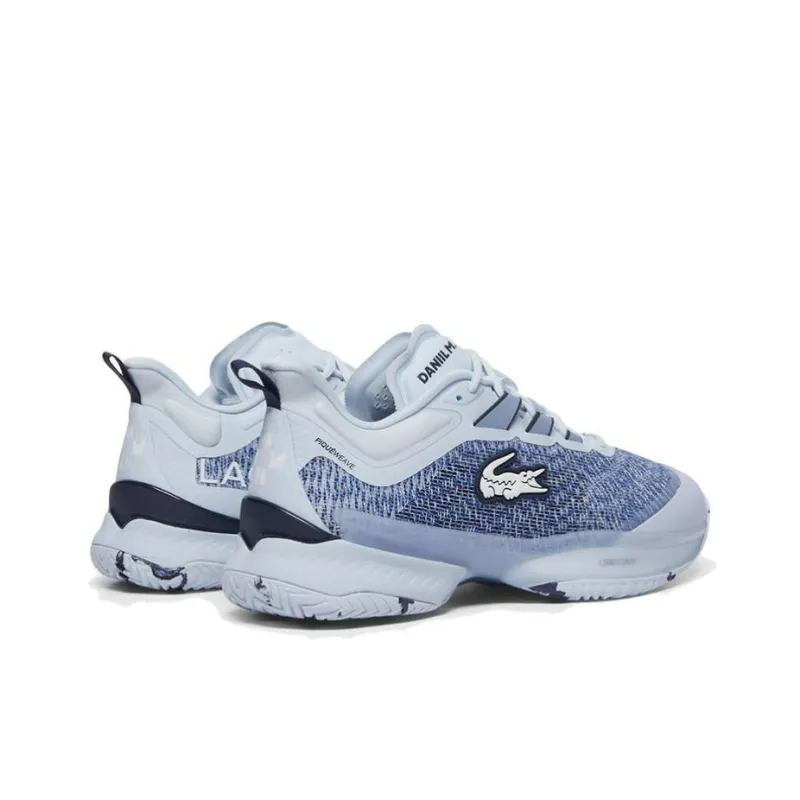 LACOSTE AG LT23 Abrasion Resistant Support Low Top Tennis Shoes Men's Light Blue-3