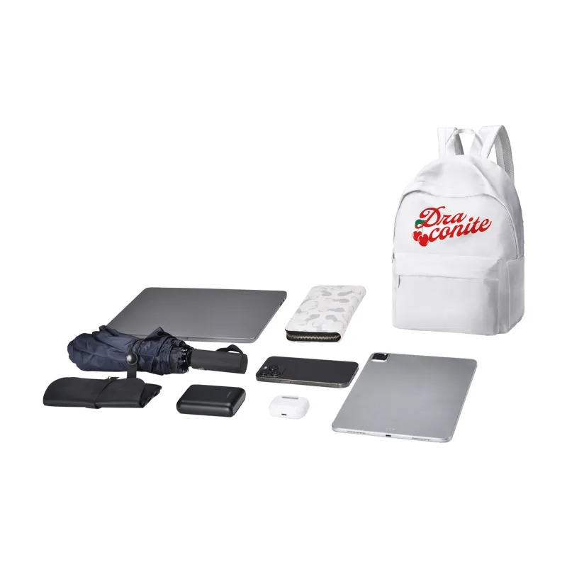 DRACONITE Polyester Backpack Laptop Bags Unisex White-8