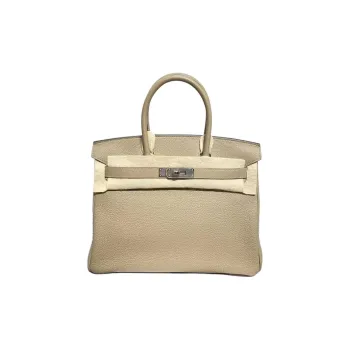 HERMES Birkin Togo Calfskin Handbag Women's 8Q BEIGE MARFA Mi