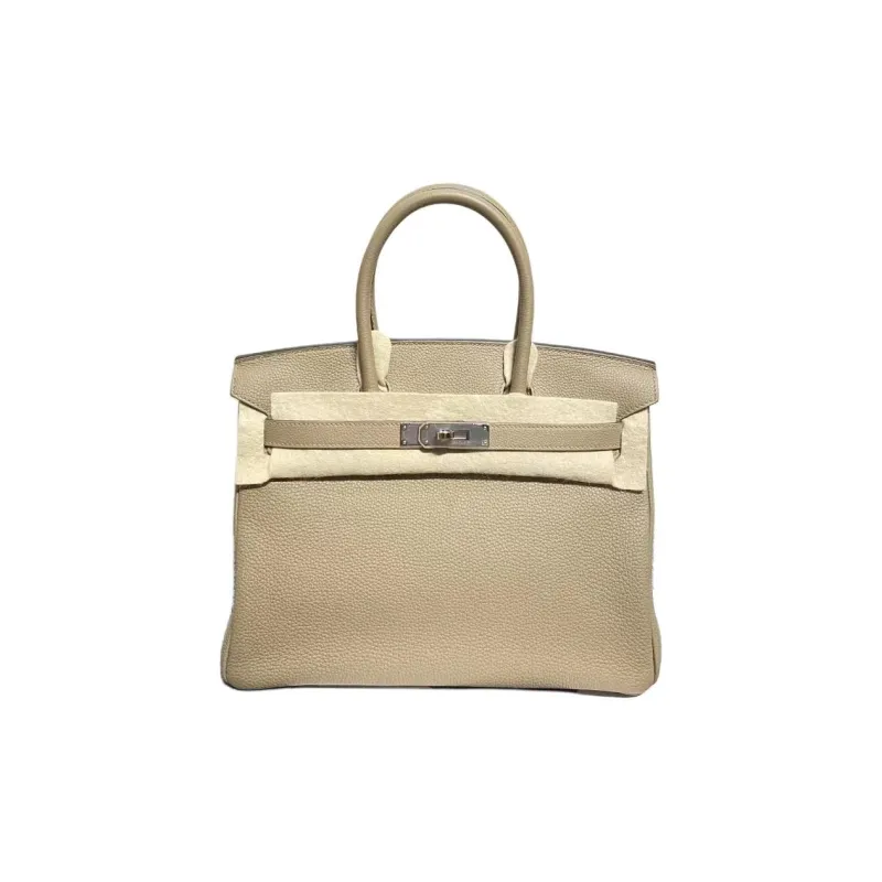 HERMES Birkin Togo Calfskin Handbag Women's 8Q BEIGE MARFA Beige-0