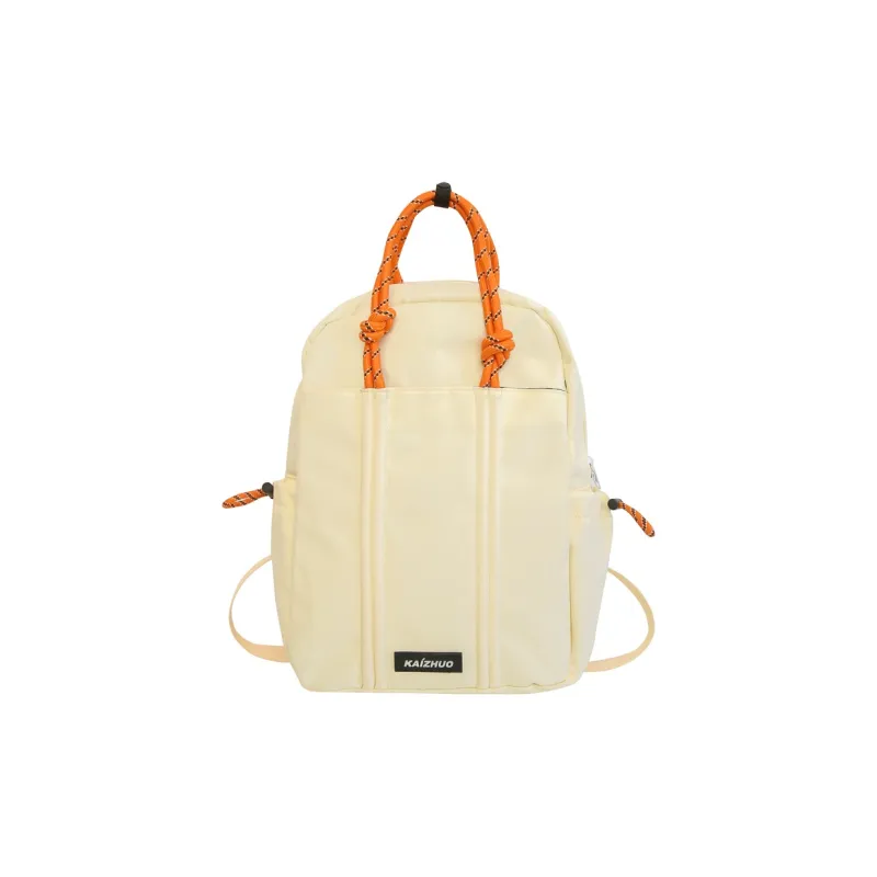 Travel Nylon Backpack Regular Unisex Black/Khaki/Yellow-14