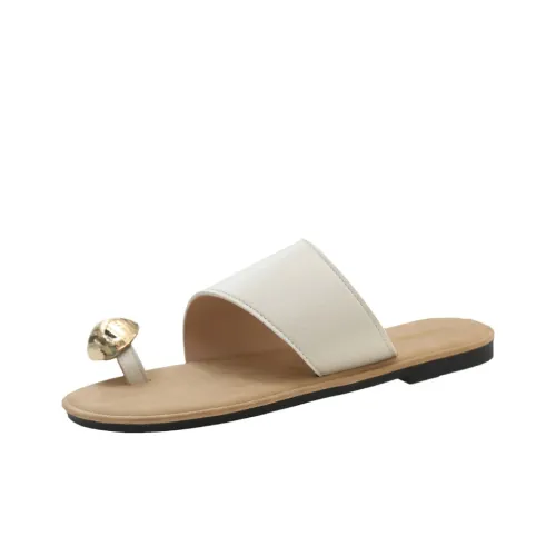 BBMTR Slide Slippers Women's Beige Silver Black