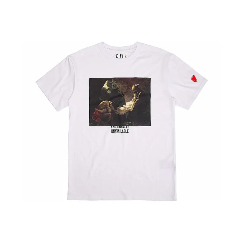 Heather Grey Wall T-Shirt Unisex White-0