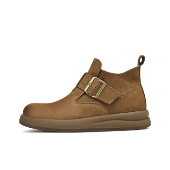 OCCAMAN Ankle Boots Women's Khaki/Dark Brown