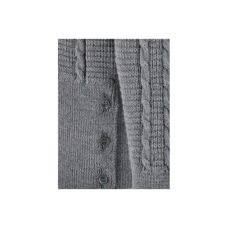THOM BROWNE RWB Striped Cable Knitted Crewneck Jumper-3