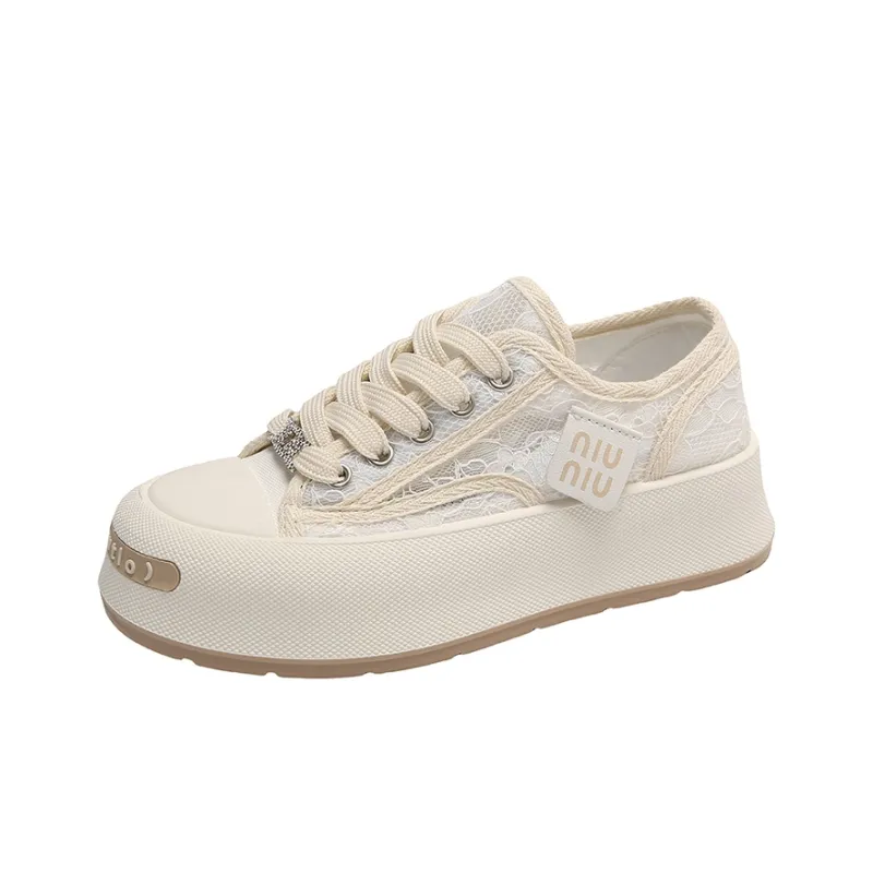 BANWEIDIYA Lightweight Breathable Height Increasing Low Top Skateboard Shoes Women's-8